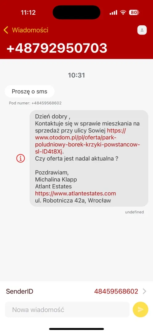 Problem z SMS w Zadarma